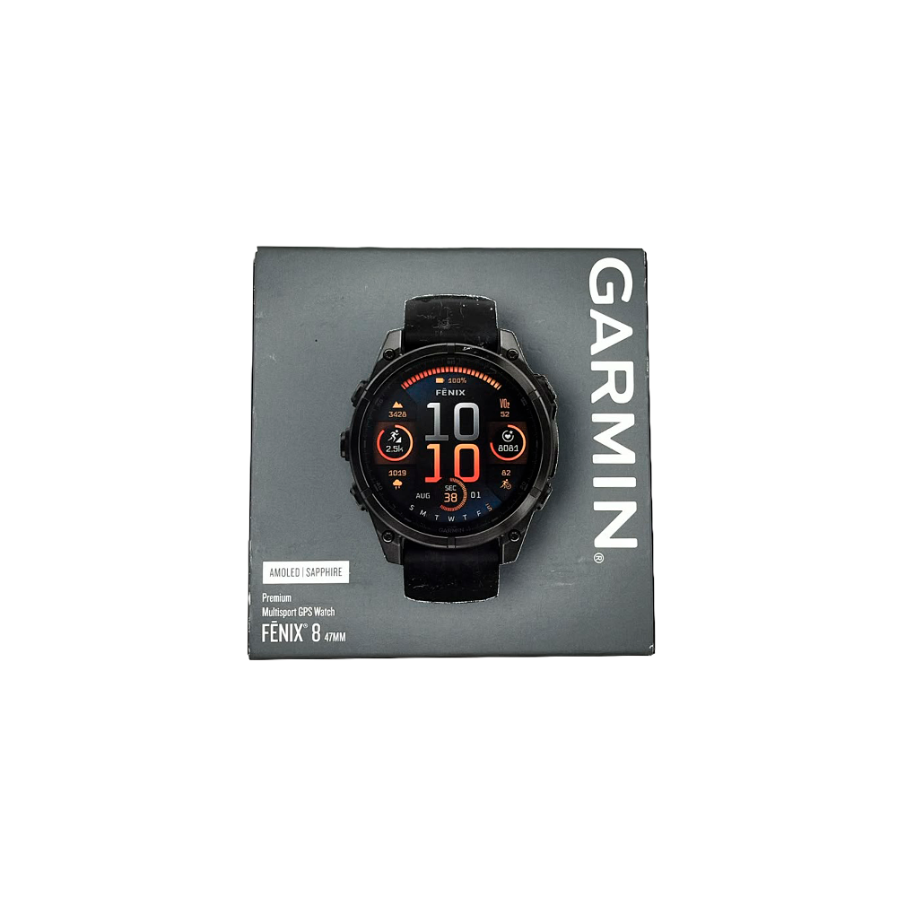 Outlet Relógio Garmin fēnix ® 8 Safira Titânio Cinza Carbono e Preto