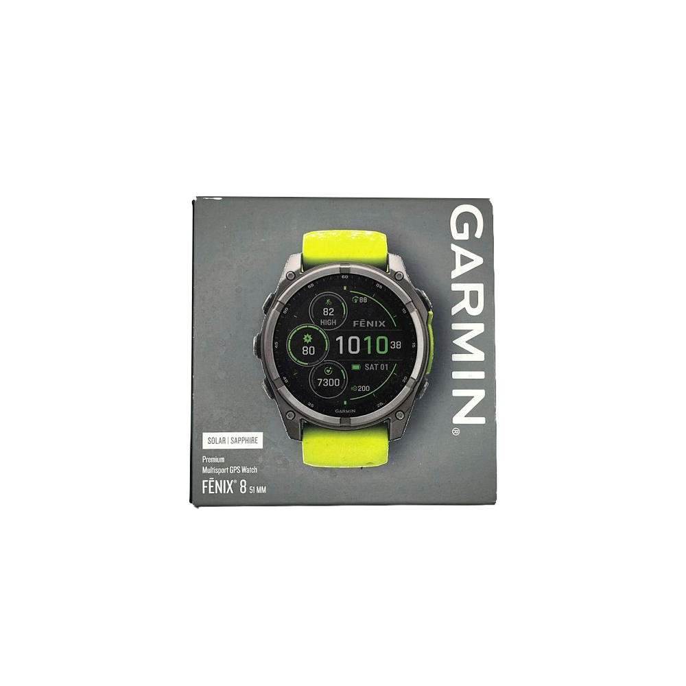 Outlet Relógio Garmin fēnix ® 8X Safira Solar Titânio e Amarelo