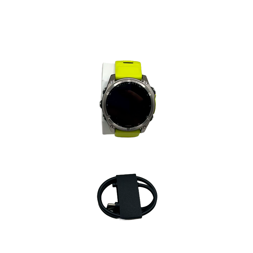 Outlet Relógio Garmin fēnix ® 8X Safira Solar Titânio e Amarelo