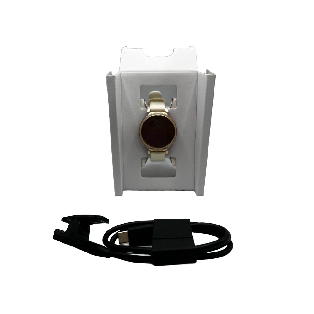 Outlet Relógio Garmin Lily 2 - Dourado Pulseira Branca de Silicone