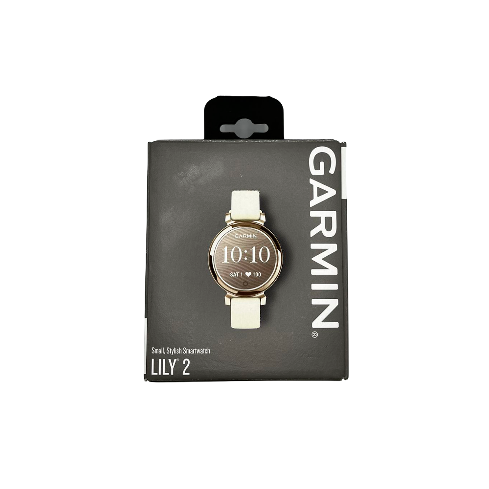 Outlet Relógio Garmin Lily 2 - Dourado Pulseira Branca de Silicone
