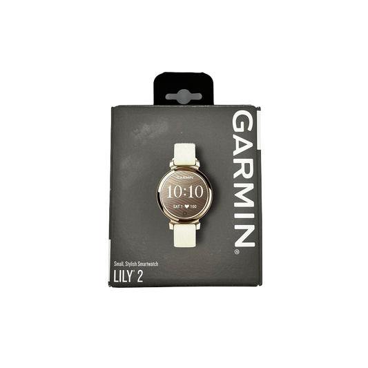 Outlet Relógio Garmin Lily 2 - Dourado Pulseira Branca de Silicone