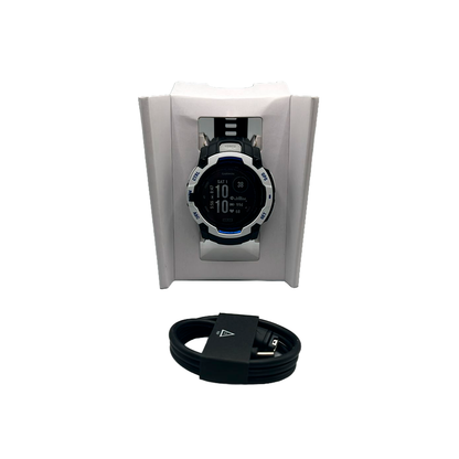 Outlet Relógio Garmin Instinct 3 Supernova 50 mm Solar Branco com Azul com Pulseira Preta