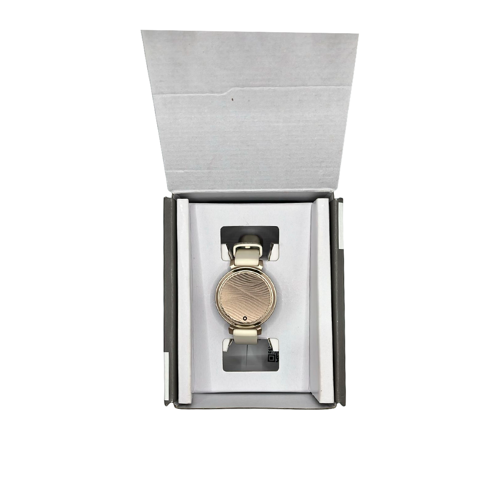 Outlet Relógio Garmin Lily 2 - Dourado Pulseira Branca de Silicone