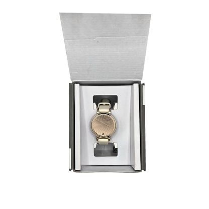 Outlet Relógio Garmin Lily 2 - Dourado Pulseira Branca de Silicone
