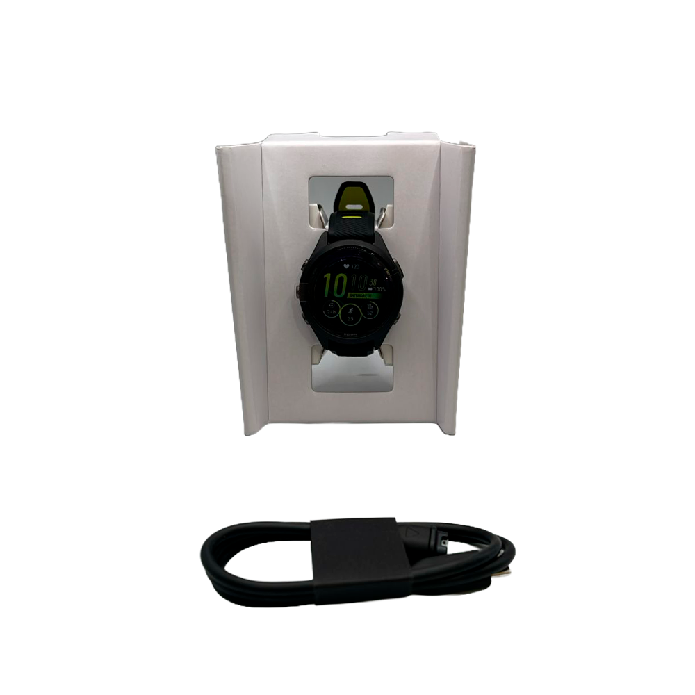 Outlet Relógio Garmin Forerunner 265S Music Preto com Amarelo