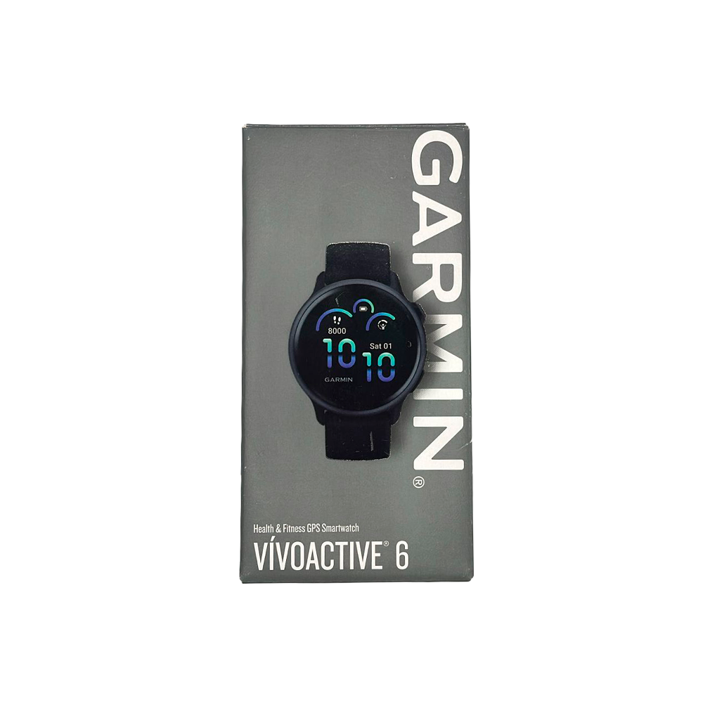 Outlet Relógio Garmin vivoactive 6 Preto com pulseira de silicone Preta