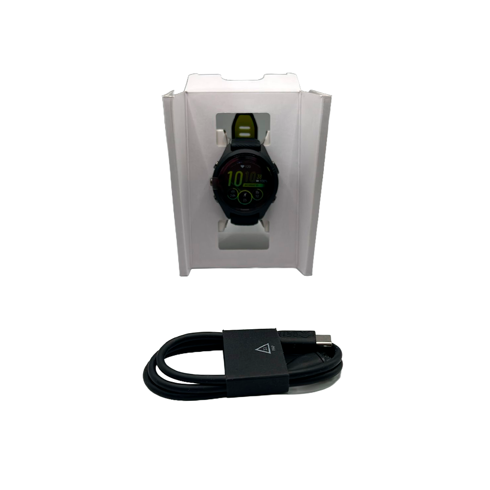 Outlet Relógio Garmin Forerunner 265S Music Preto com Amarelo