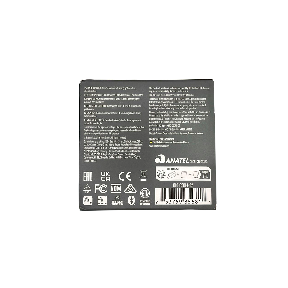 Outlet Relógio Garmin Venu 4 Prata e Amarelo-Lima 45mm