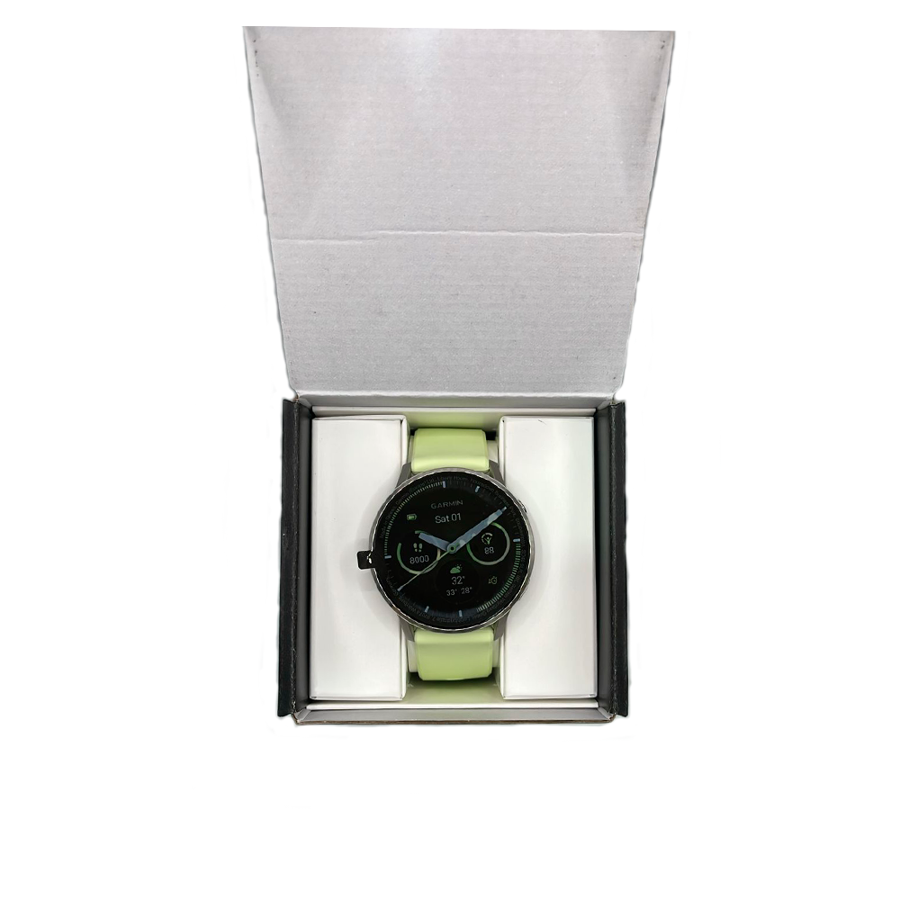 Outlet Relógio Garmin Venu 4 Prata e Amarelo-Lima 45mm