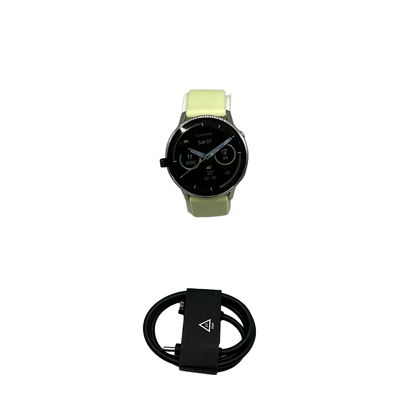 Outlet Relógio Garmin Venu 4 Prata e Amarelo-Lima 45mm