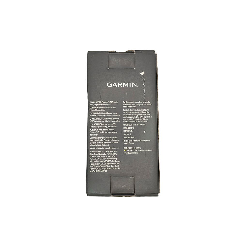 Outlet Relógio Garmin Forerunner 165 Preto e Cinza Ardósia