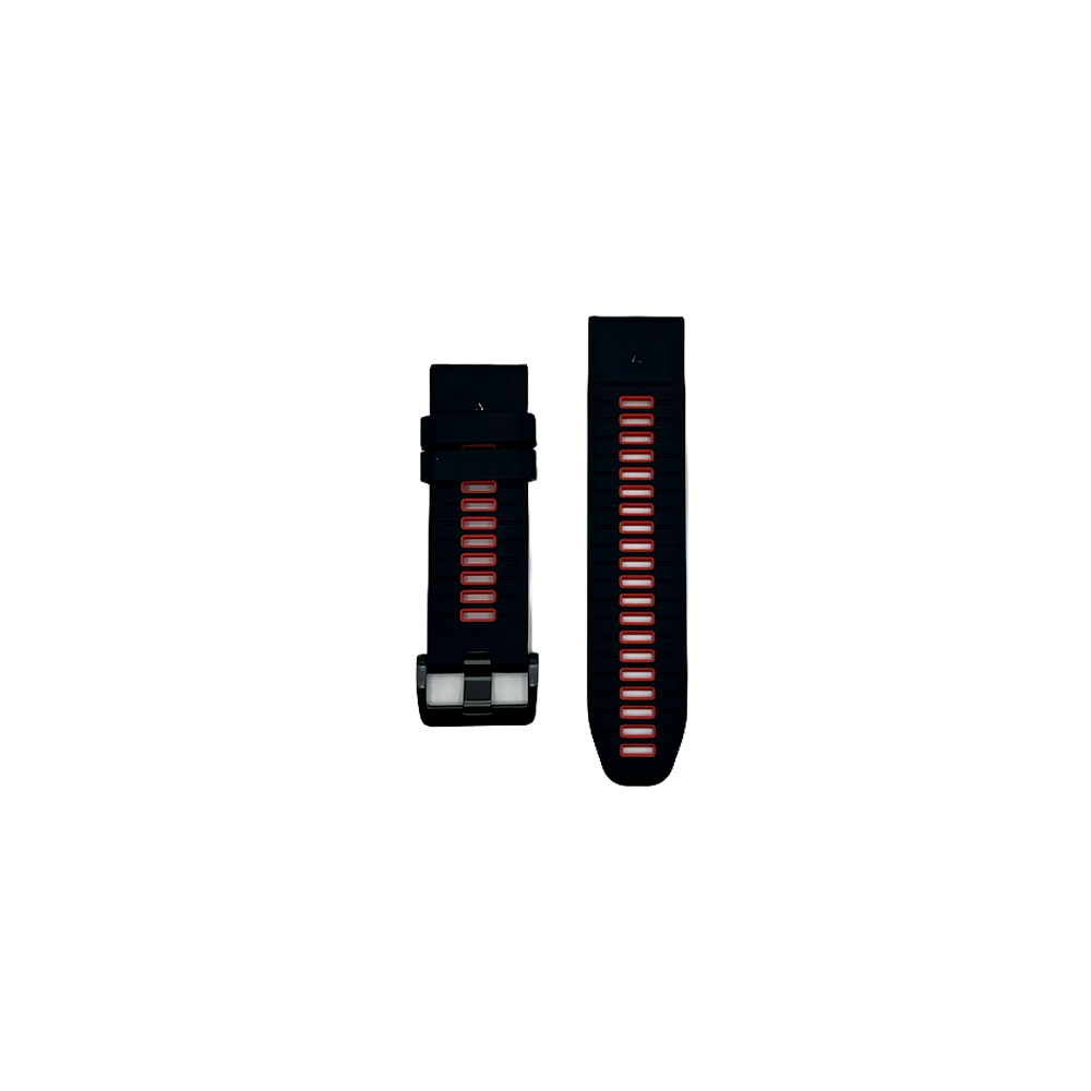 Outlet Pulseira Garmin QuickFit 26 Preto com Vermelho Silicone