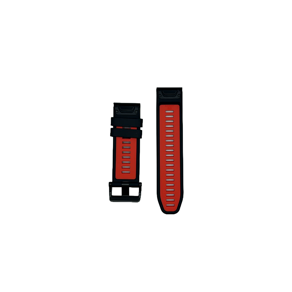 Outlet Pulseira Garmin QuickFit 26 Preto com Vermelho Silicone