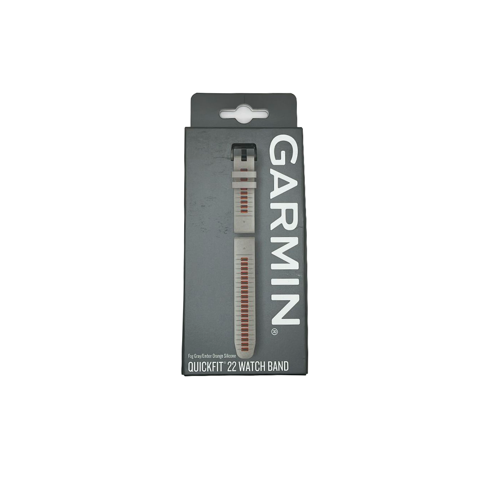 Outlet Pulseira Garmin QuickFit 22 Cinza com Laranja Silicone