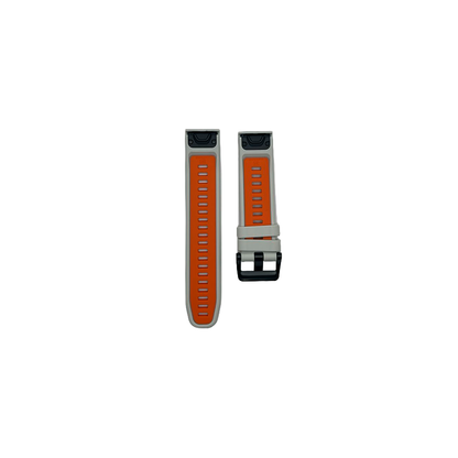 Outlet Pulseira Garmin QuickFit 22 Cinza com Laranja Silicone