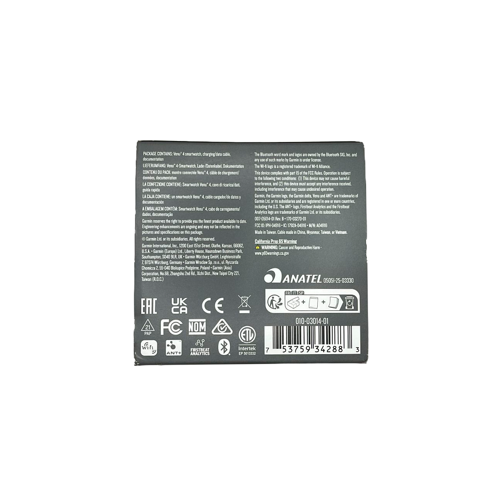 Outlet Relógio Garmin Venu 4 45mm Prata com pulseira de silicone cinza