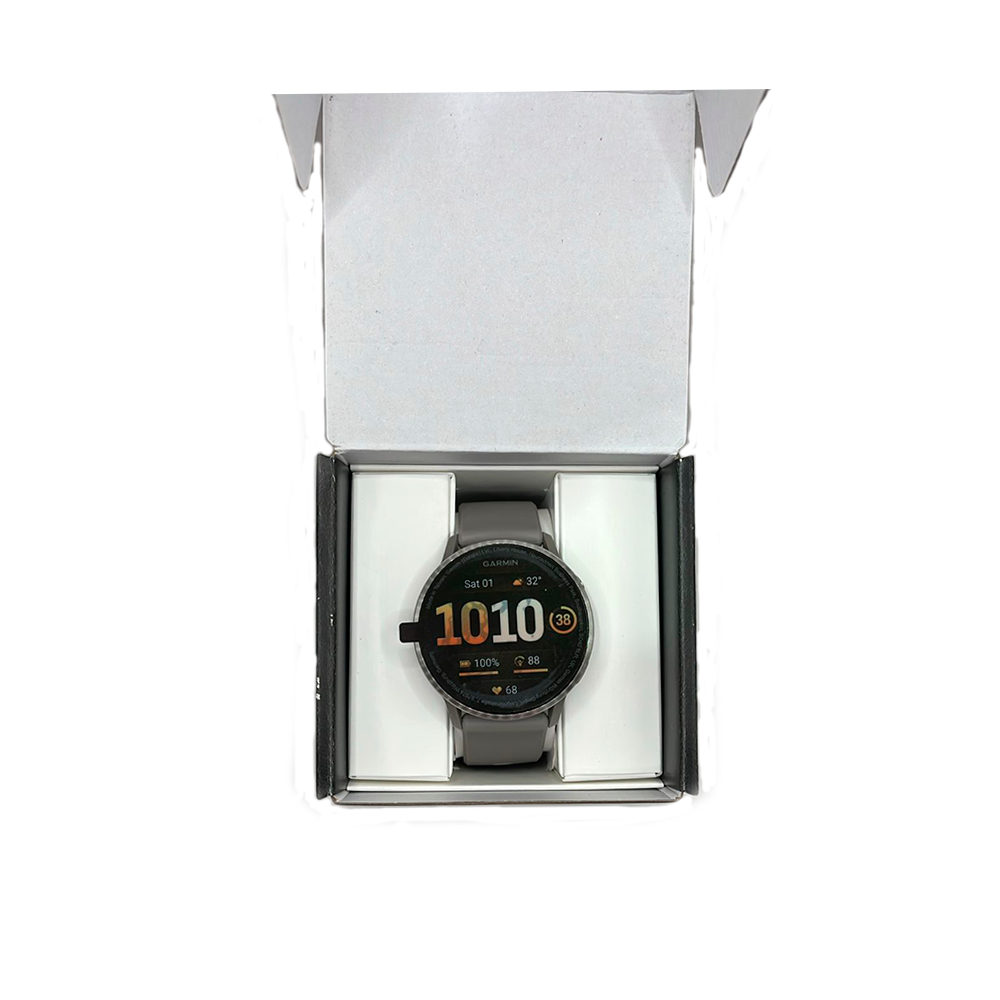Outlet Relógio Garmin Venu 4 45mm Prata com pulseira de silicone cinza