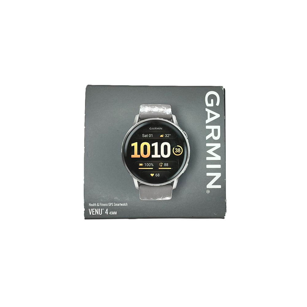 Outlet Relógio Garmin Venu 4 45mm Prata com pulseira de silicone cinza