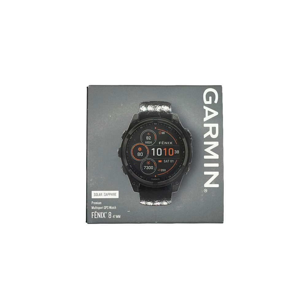 Outlet Relógio Garmin fēnix 8 Safira Solar Carbon Gray DLC Titânio Preto e Cinza