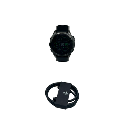 Outlet Relógio Garmin fēnix 8 Safira Solar Carbon Gray DLC Titânio Preto e Cinza