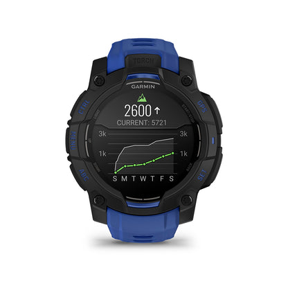 Relógio Garmin Instinct ® 3 Supernova AMOLED Preto e Azul - 45 mm