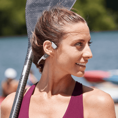 Fone de Condução Óssea Shokz OpenRun Cinza