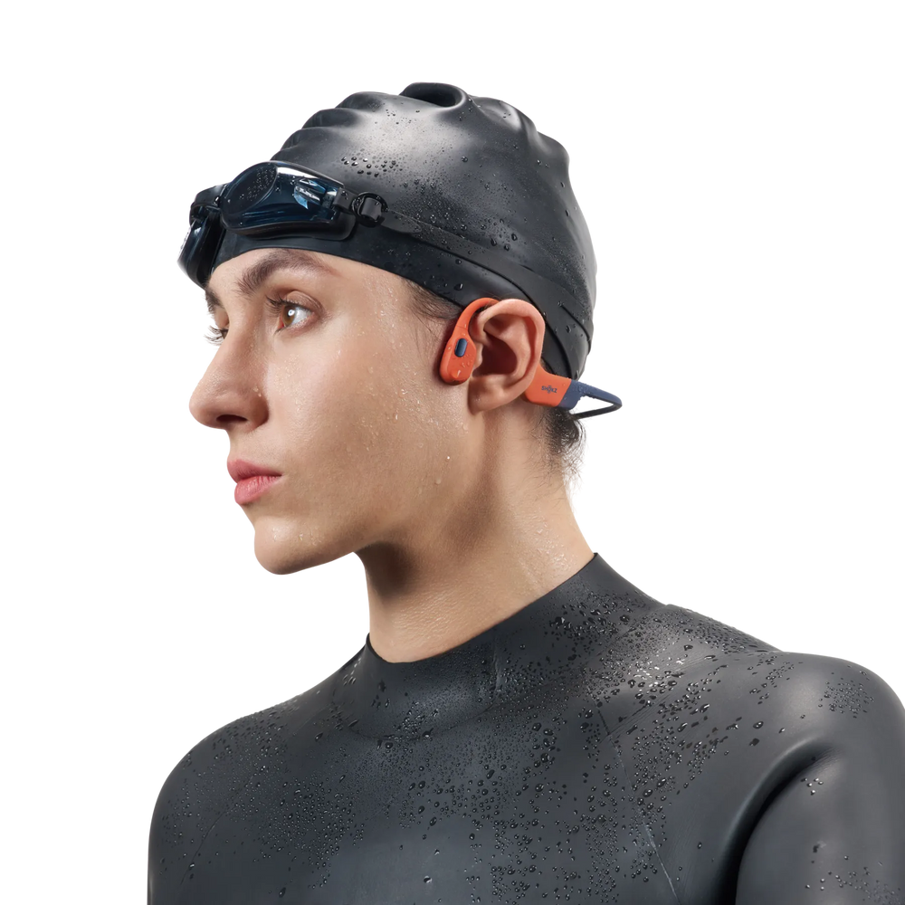 Fone de Condução Óssea Shokz OpenSwim Pro Vermelho