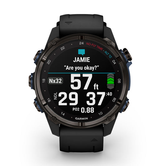 Relógio Garmin Descent ™ Mk3i Cinza Carbono e Preto - 43 mm