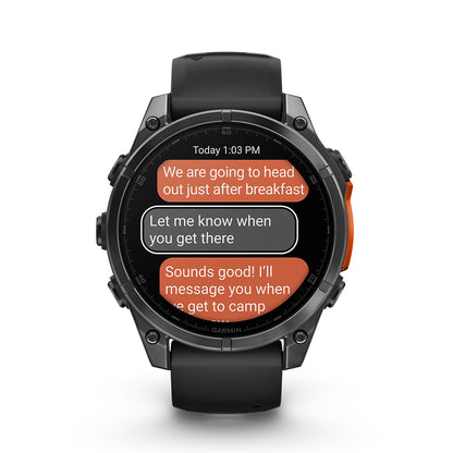 Relógio Garmin fēnix ® 8 Cinza Ardósia e Preto