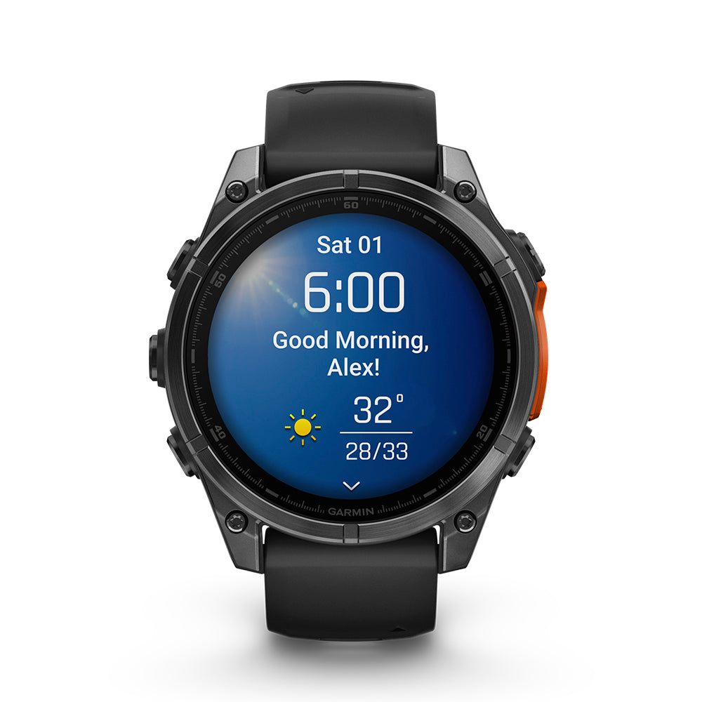 Relógio Garmin fēnix ® 8 Cinza Ardósia e Preto