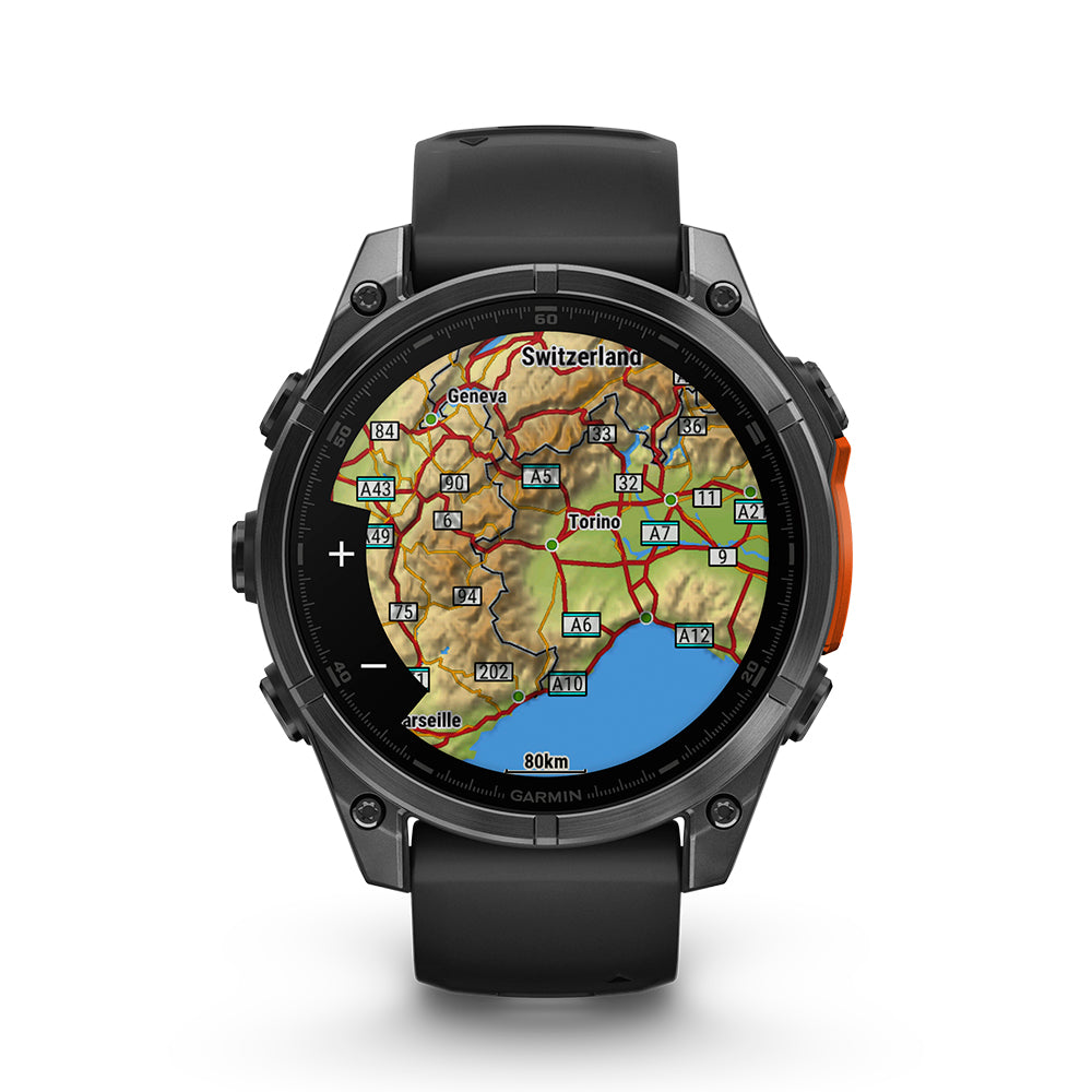 Relógio Garmin fēnix ® 8 Cinza Ardósia e Preto