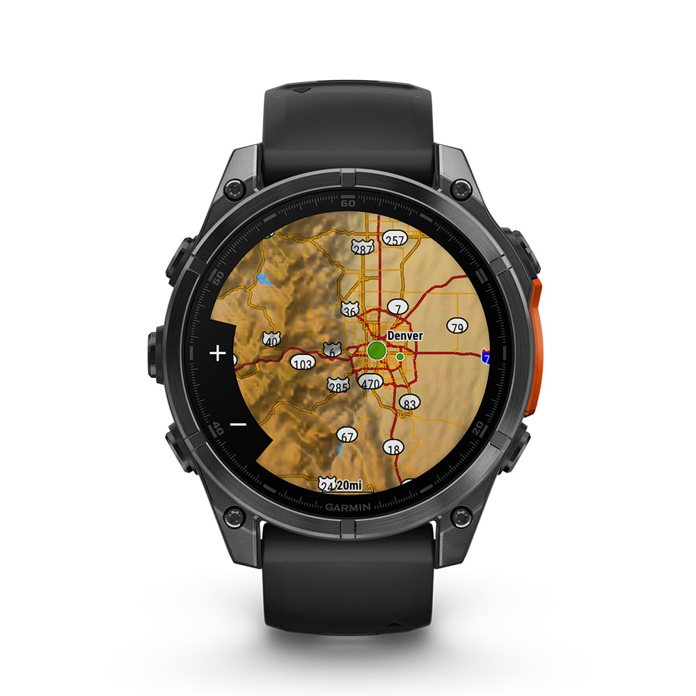 Relógio Garmin fēnix ® 8 Cinza Ardósia e Preto