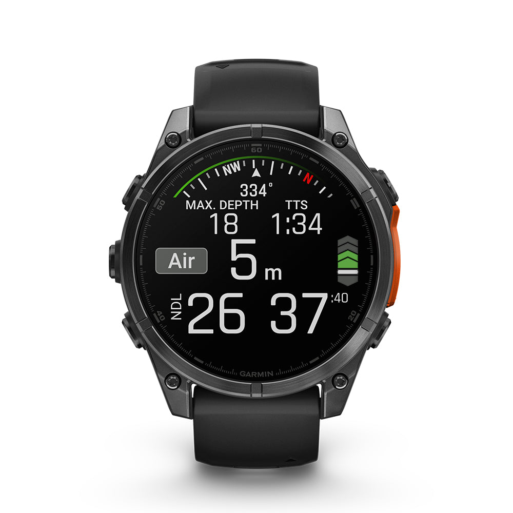 Relógio Garmin fēnix ® 8 Cinza Ardósia e Preto