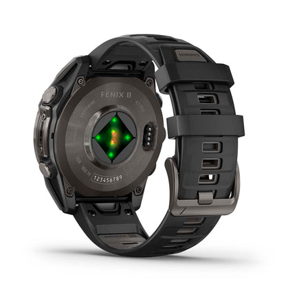 Relógio Garmin fēnix ® 8 Safira Titânio Cinza Carbono e Preto