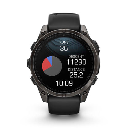 Relógio Garmin fēnix ® 8 Safira Titânio Cinza Carbono e Preto