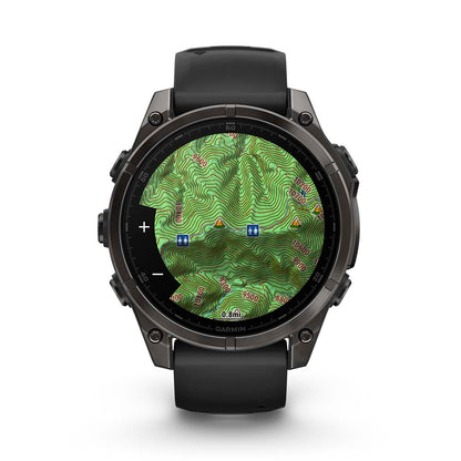 Relógio Garmin fēnix ® 8 Safira Titânio Cinza Carbono e Preto