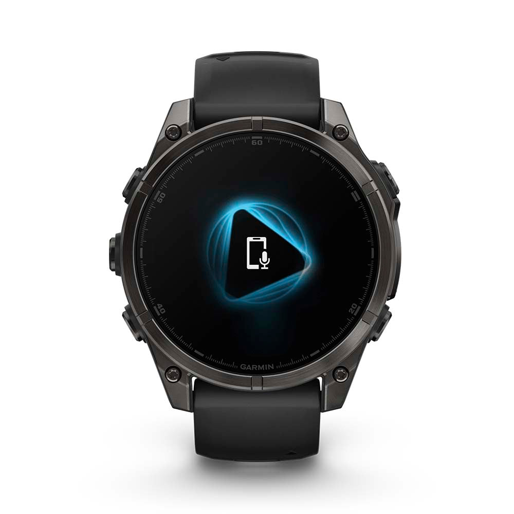 Relógio Garmin fēnix ® 8 Safira Titânio Cinza Carbono e Preto
