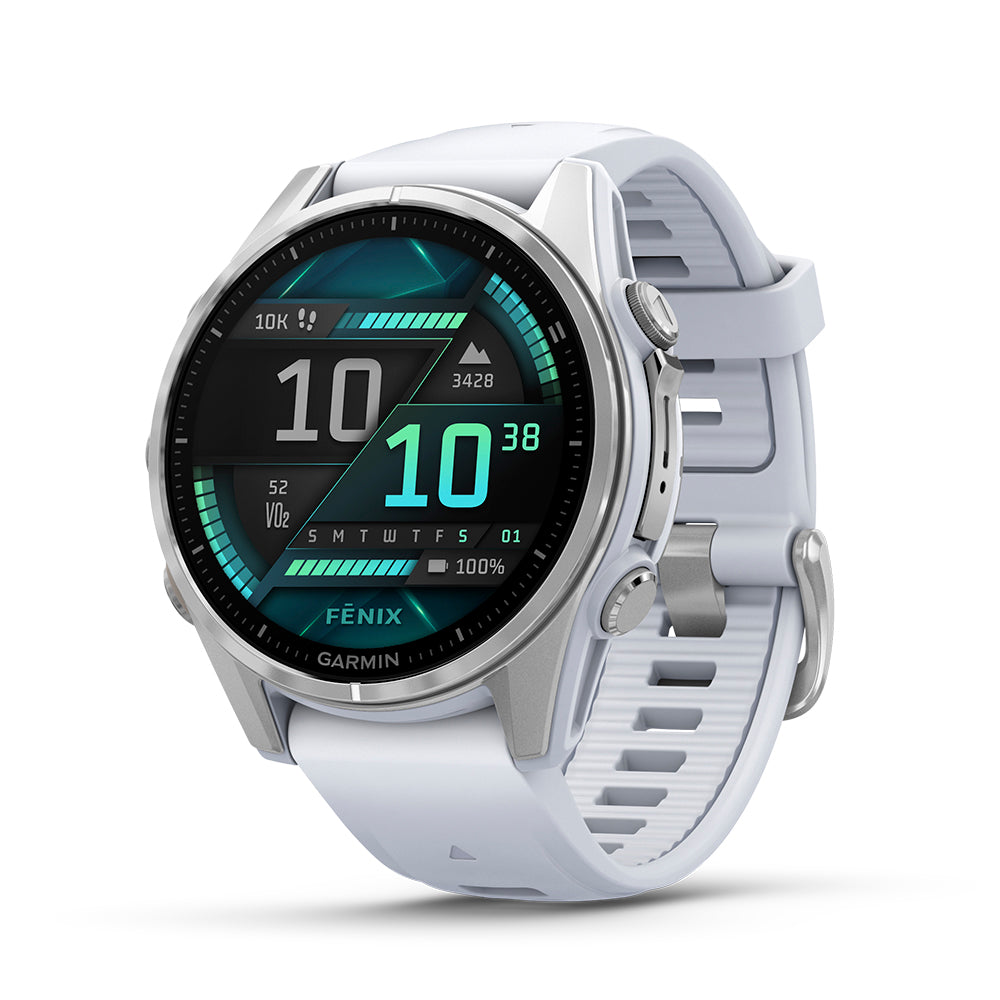 Relógio Garmin fēnix ® 8S Prata e Branco