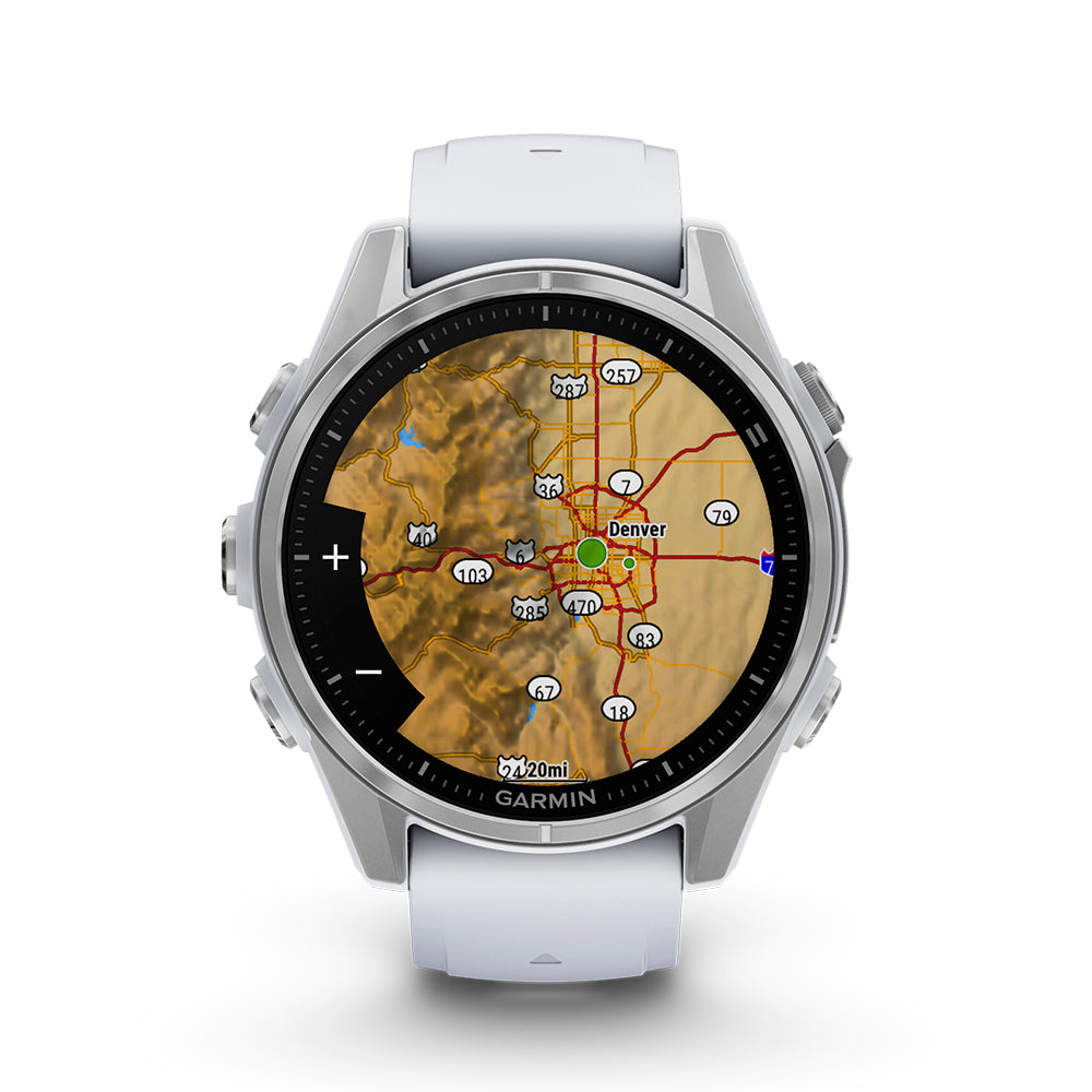 Relógio Garmin fēnix ® 8S Prata e Branco