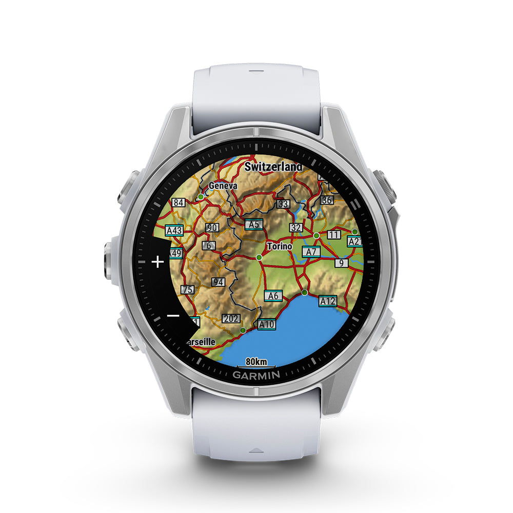 Relógio Garmin fēnix ® 8S Prata e Branco