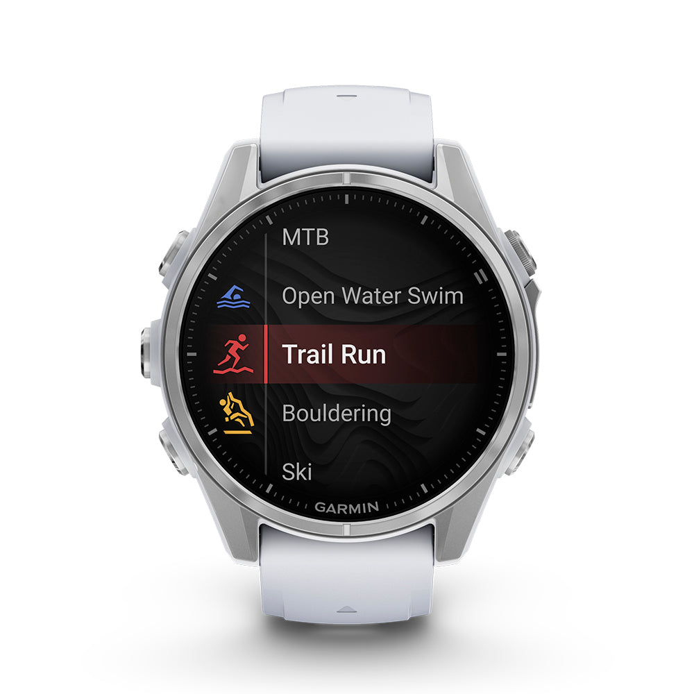 Relógio Garmin fēnix ® 8S Prata e Branco