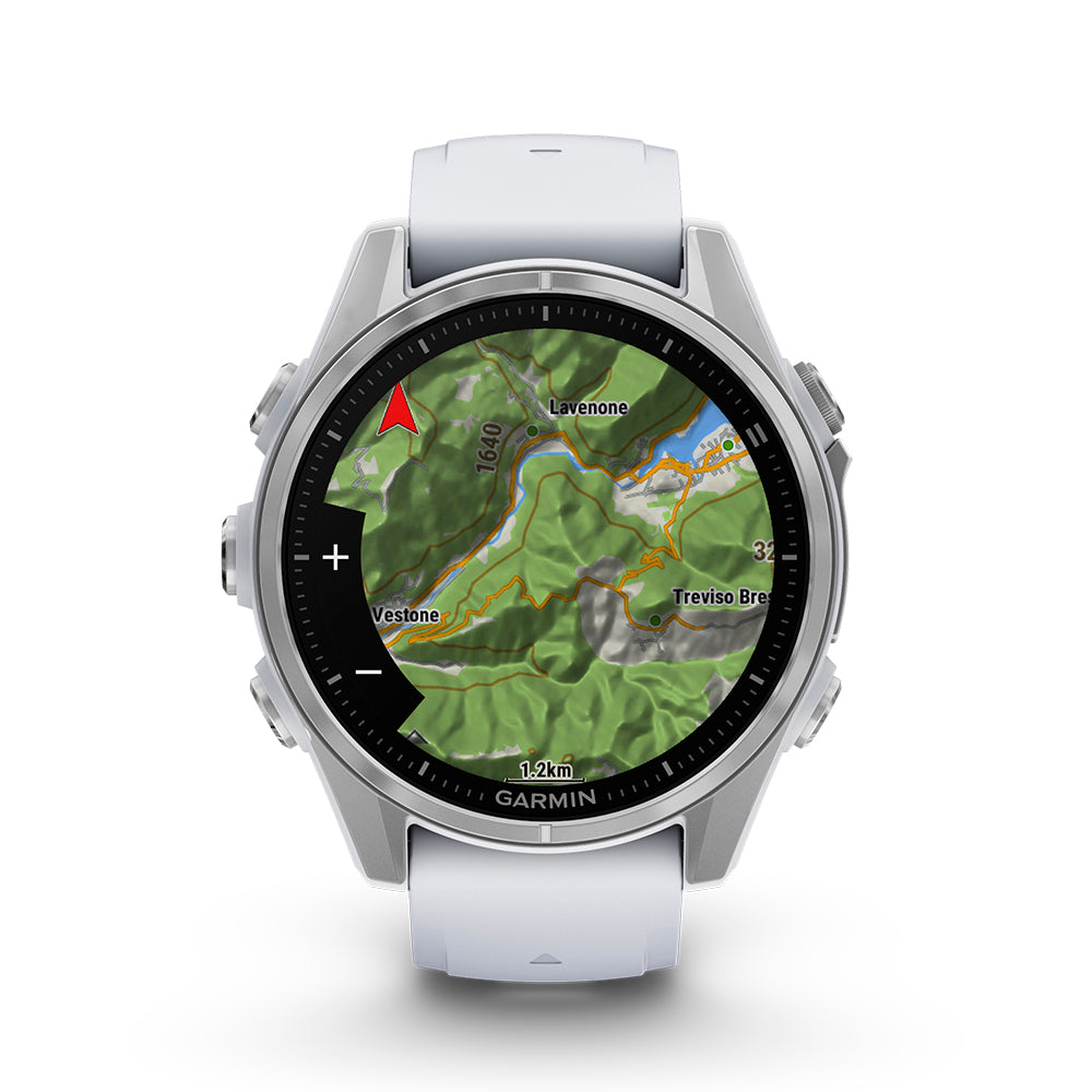 Relógio Garmin fēnix ® 8S Prata e Branco