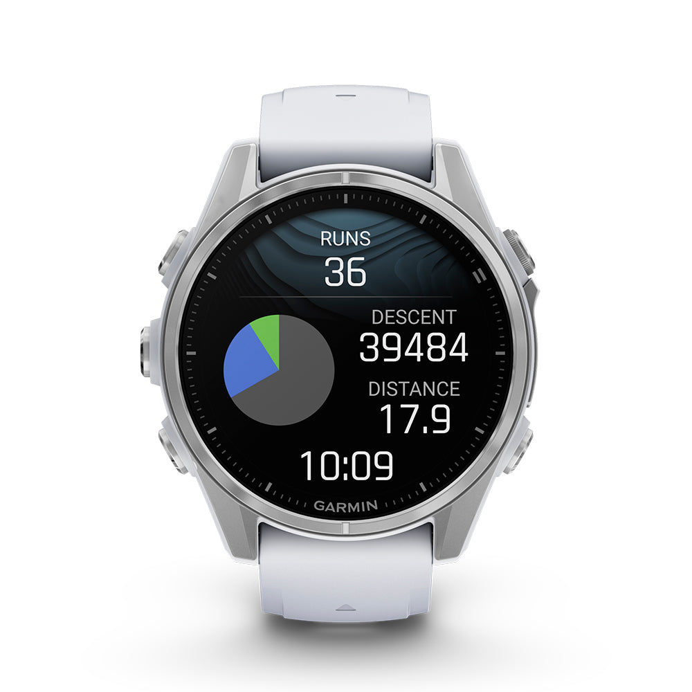 Relógio Garmin fēnix ® 8S Prata e Branco