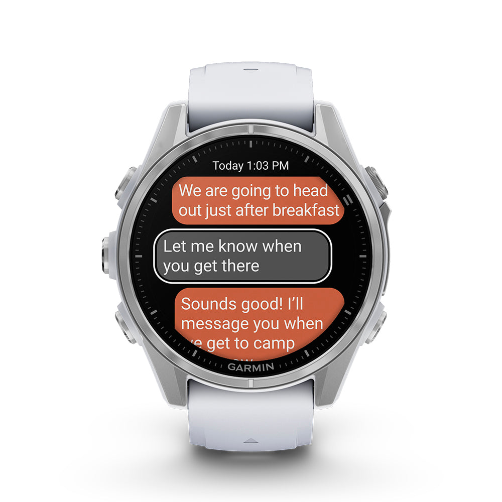 Relógio Garmin fēnix ® 8S Prata e Branco