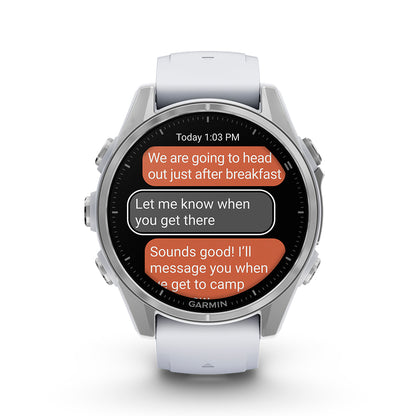 Relógio Garmin fēnix ® 8S Prata e Branco