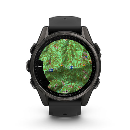 Relógio Garmin fēnix ® 8S Safira Titânio Cinza Carbono e Preto
