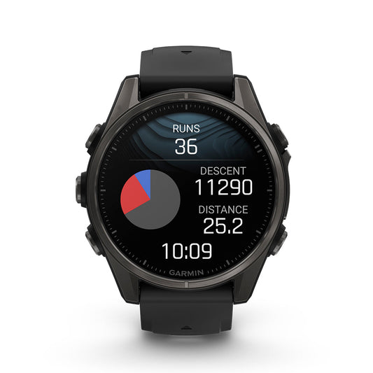 Relógio Garmin fēnix ® 8S Safira Titânio Cinza Carbono e Preto