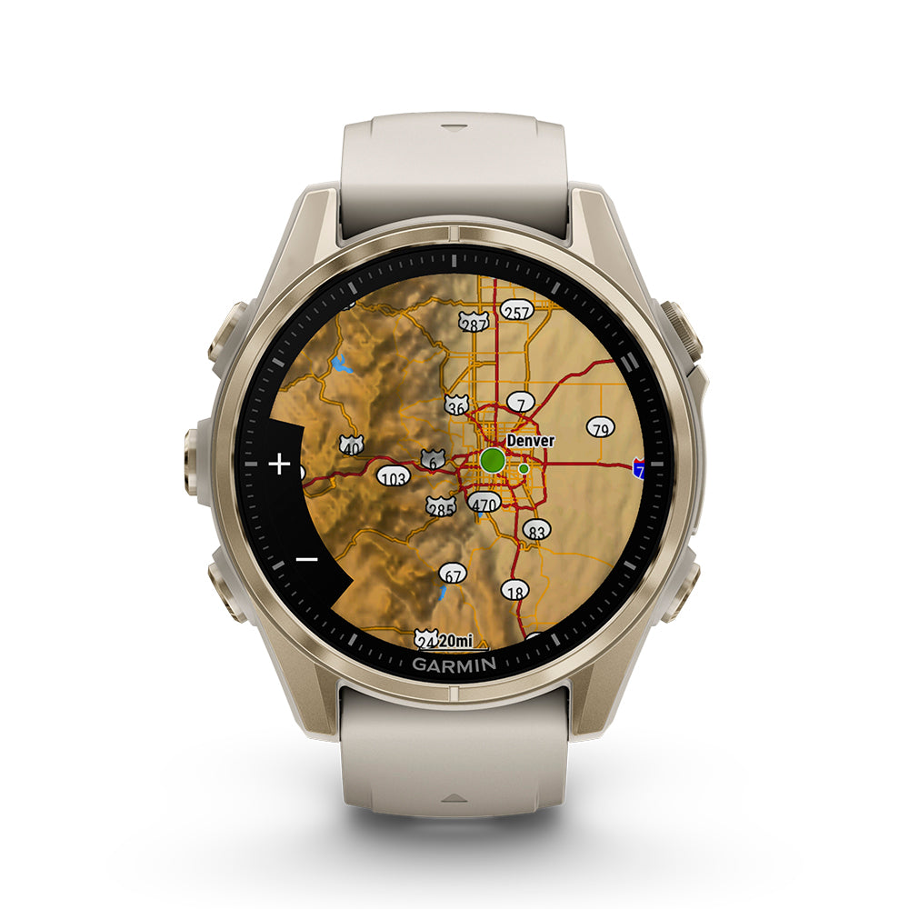 Relógio Garmin Fênix ® 8S Safira Ouro e Cinza