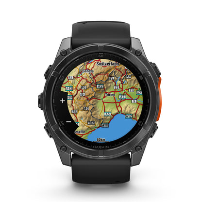 Relógio Garmin fēnix ® 8X Cinza Ardósia e Preto
